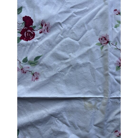 Vintage Duchess Rose Wilendur Vintage Tablecloth 54x66 Long Rectangle Cottage - Picture 14 of 14